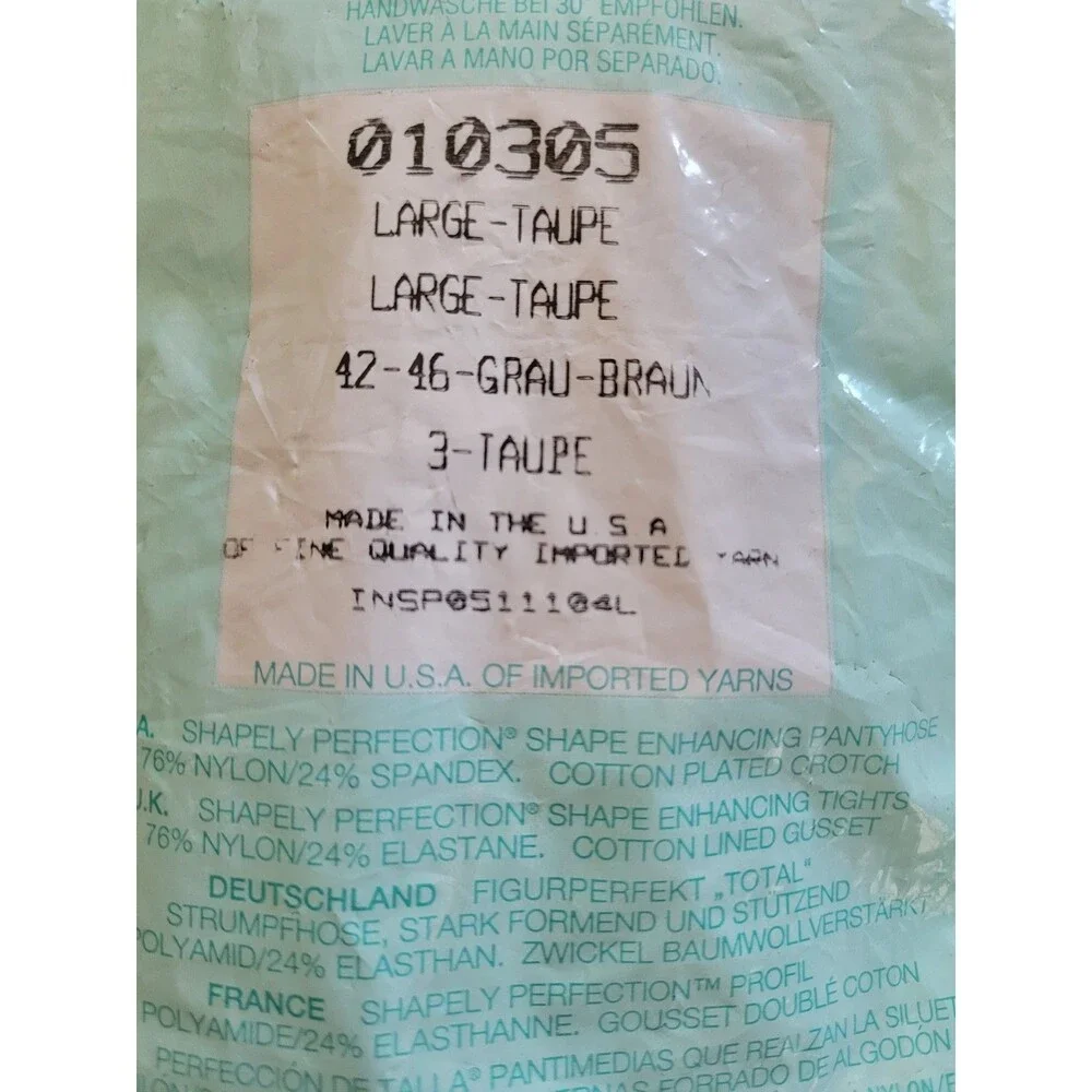 Lot of 3 Vintage Silkies Large Simply Perfection Pantyhose NIP Taupe 10305 Nylon